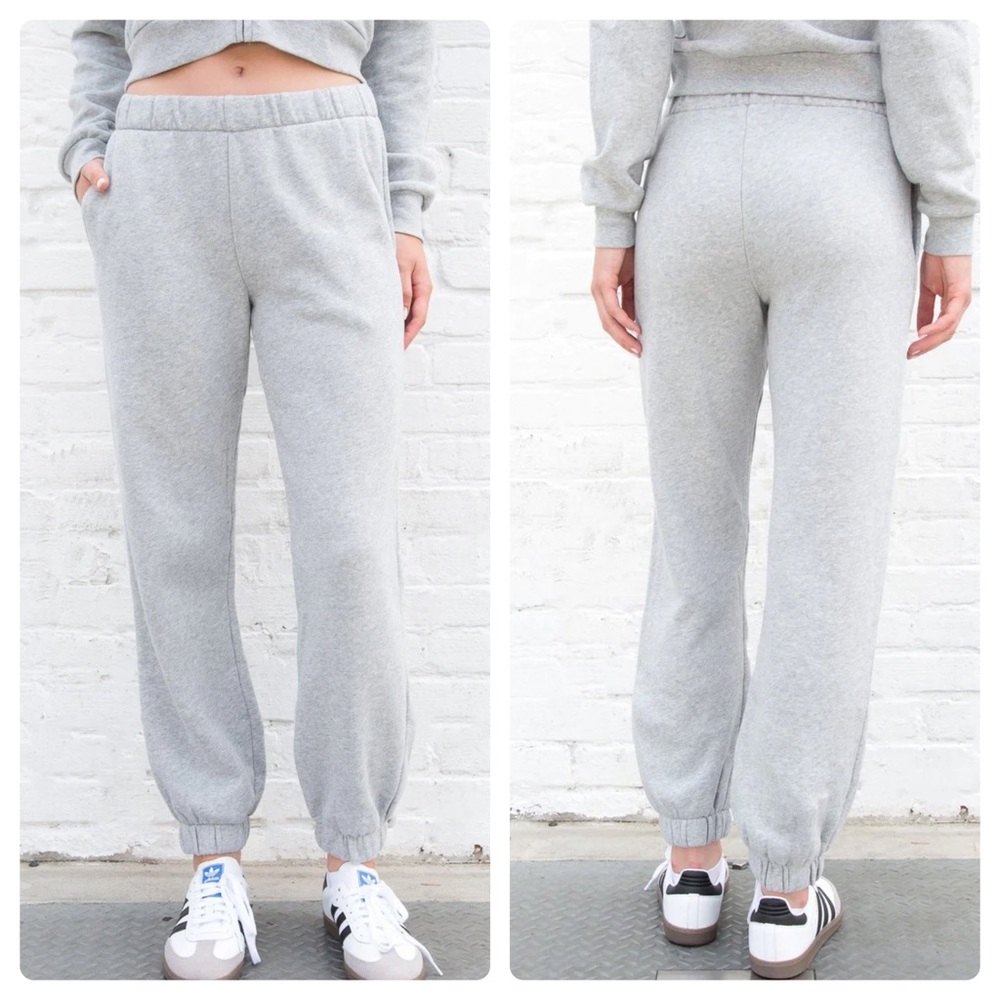 Brandy Melville Light Gray Rosa Sweatpants